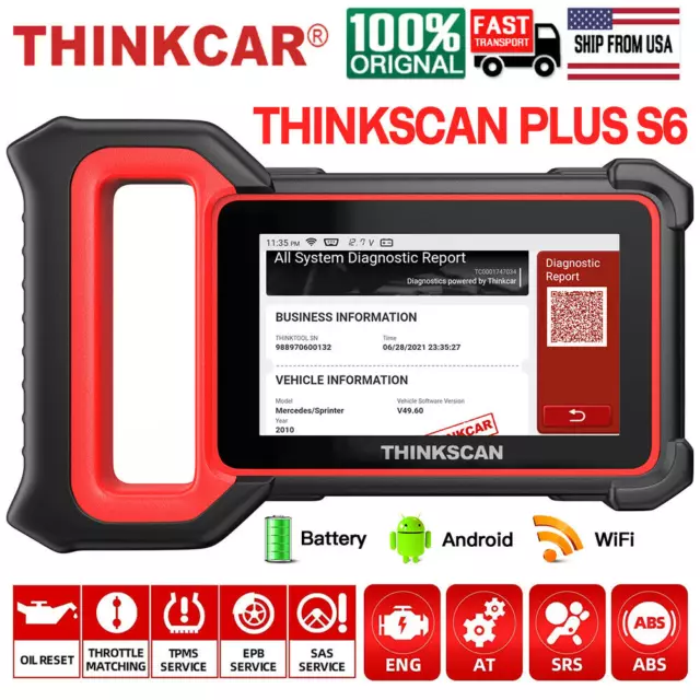 Thinkscan Plus S6 OBD2 Scanner Auto Diagnostic Tool DPF ABS TPMS EPB Code Reader