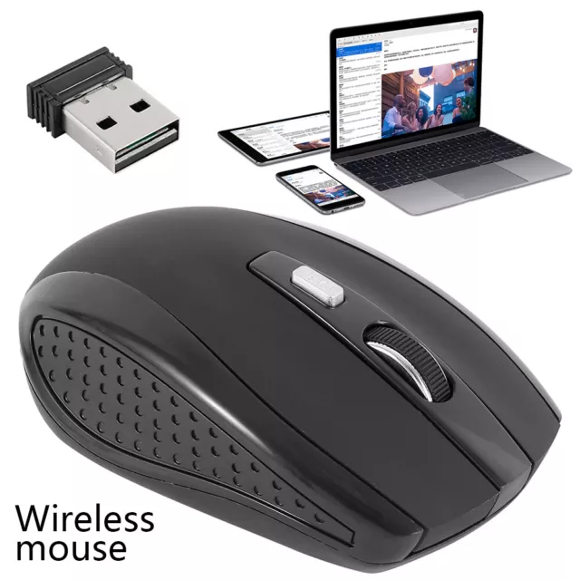 >2.4GHz Wireless Cordless Bluetooth Mouse Optical Scroll For Laptop PC Computer∞