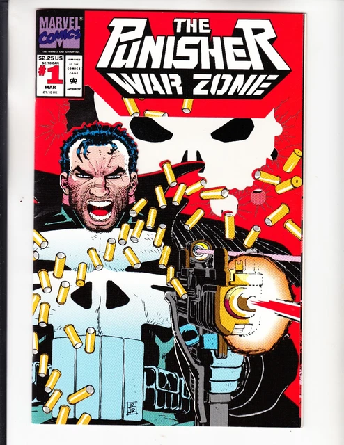 Punisher War Zone 1 Vf Marvel Comics Books Castle Romita Jr. Microchip (1992)