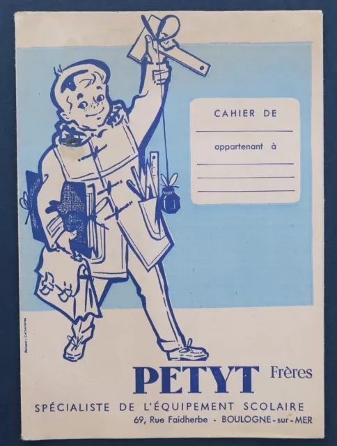 Protège cahier PETYT BOULOGNE SUR MER école scolaire Wachbuch copybook cover