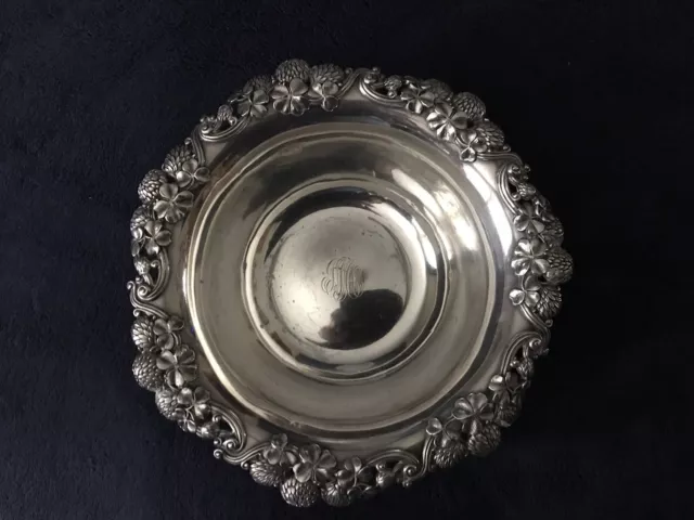 Tiffany & Co . 10”, CLOVER BLOSSOM Sterling Silver Fruit Bowl