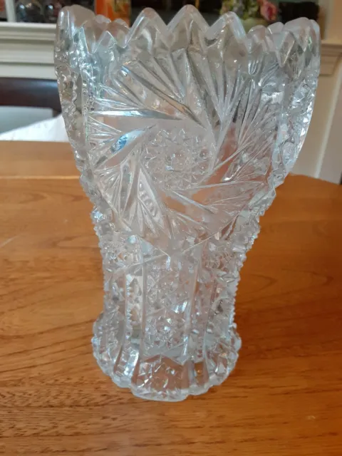 ABP  american Brilliant Cut Glass 6" Vase