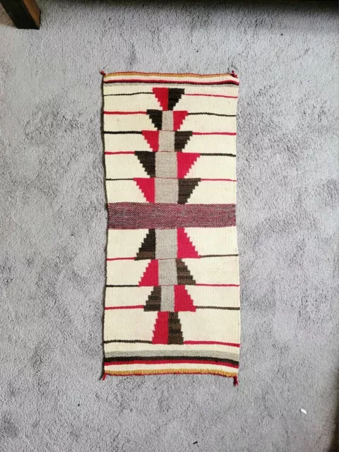 Antique Native American Indian Navajo Rug Textile Blanket Weaving