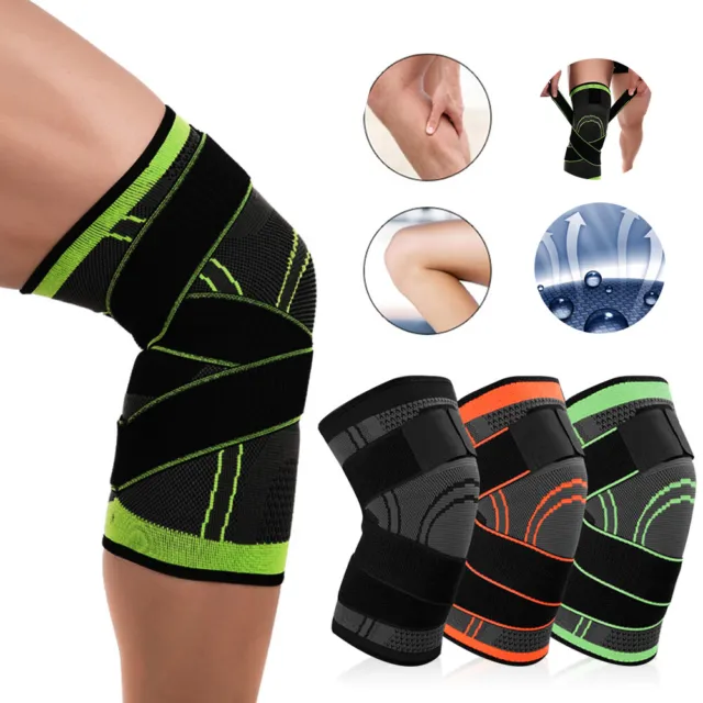Knee Pad 3D Weaving Sport Pressurization Knee Brace, Compression Fit Support UK'