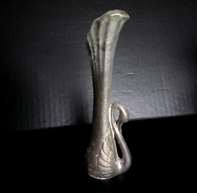 ONEIDA Silverplate Swan Bud Vase  7" Art Nouveau