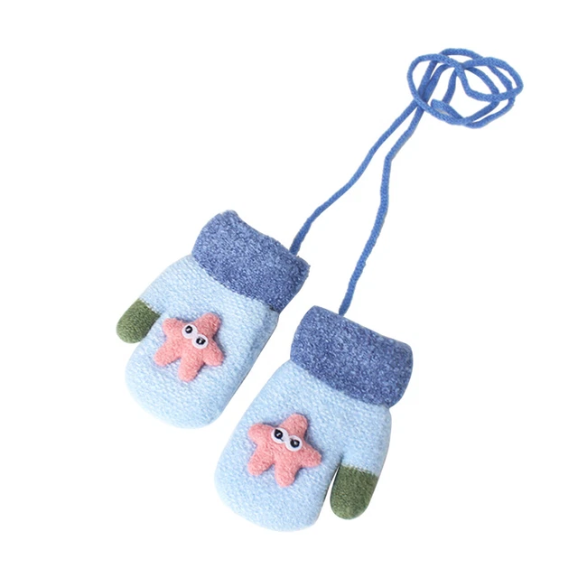 Kinder Cartoon Winterhandschuhe Sternchenmuster Herbst Stilvolle Jungen Mädchen