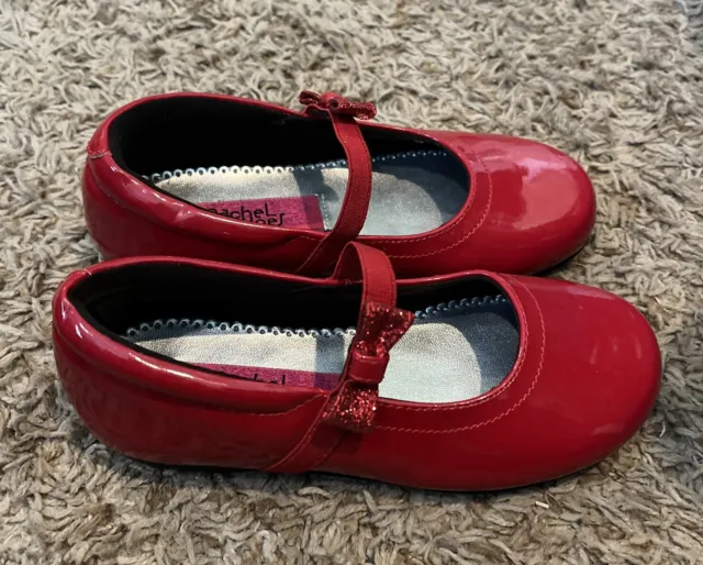 Rachel Shoes Girls RED PATENT Buckle Dress Shoes Size 12 EXCELLENT