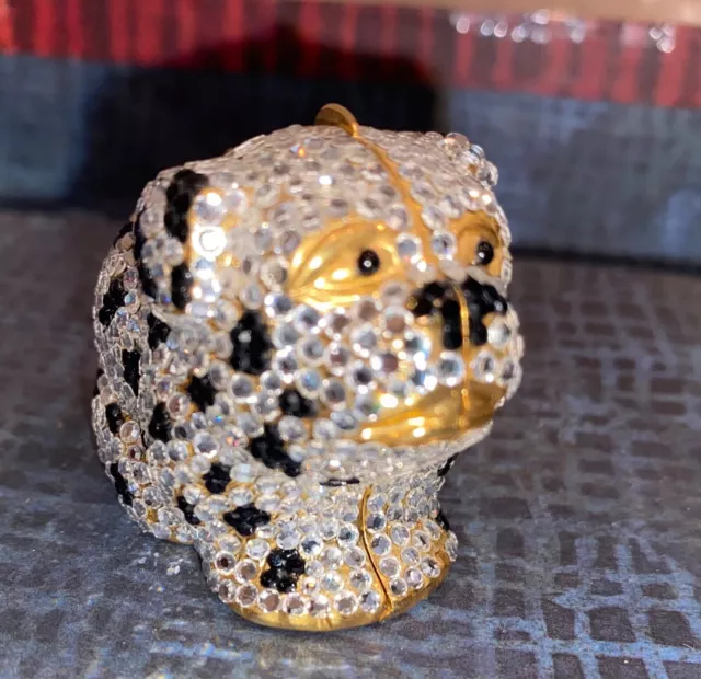 Judith Leiber pug bulldog swarovski crystals pillbox