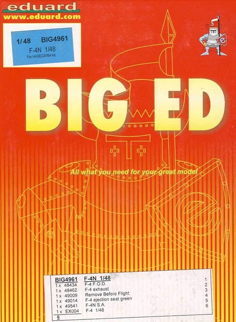 Eduard 1/48 Brassin F-4B/ N wheels for Academy kit - #648114 Eduard 1/48 Brassin F-4B/ N wheels for Academy kit - #648114