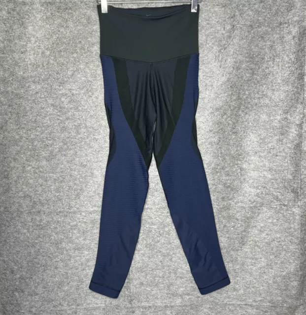 Nike Zoned Dri-FIT Gym Leggings Medium Training Womens Blue Tight Workout Sculpt