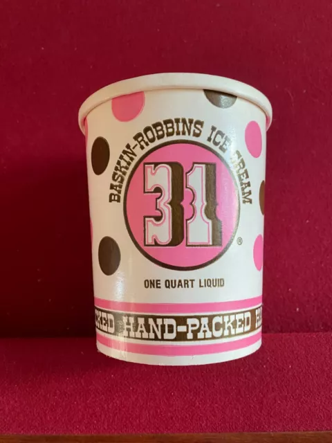 1976, Baskin-Robbins Ice Cream, "Un-used" 1-QT Container  (Scarce / Vintage)