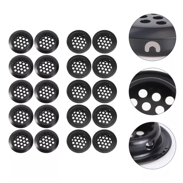 20 Pcs Stainless Steel Vent Cover Air Hole Cabinet Ventilation Outlet