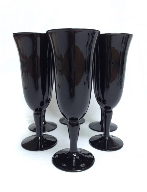 ZARA HOME HABITAT Gläser Trinkgläser Sekt Likör Eisbecher Gothic black ...