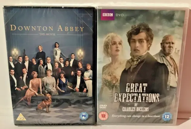 Downton Abbey & Great Expectations NEW & SEALED DVD bundle Period Costume Drama