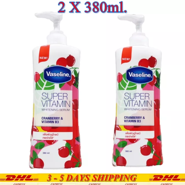 Vaselina súper vitamina suero blanqueador arándano vitamina B3 piel sana 380 g x2