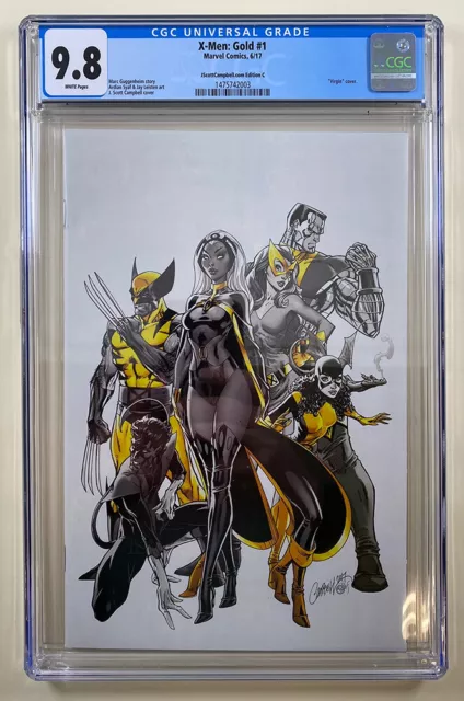 X-Men Gold #1 C J Scott Campbell Exclusive Cgc 9.8 Marvel Wolverine Storm