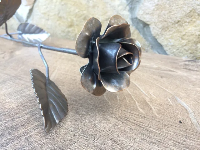 Iron Rose Steel Metal Hand Forged Wrought Rosehand Made