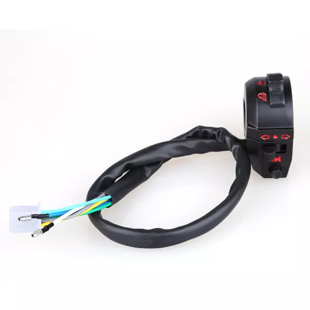 7/8in Motorcycle Left Switch Handlebar Control Horn Turn Signal Light Hi/Lo Beam