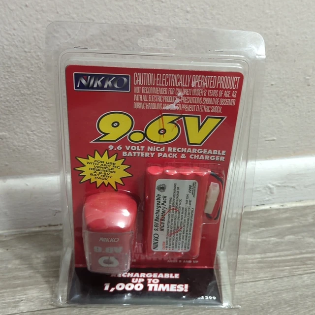 NIKKO R/C 9.6V Rechargeable NiCd Battery Pack & Quick Charger 1299