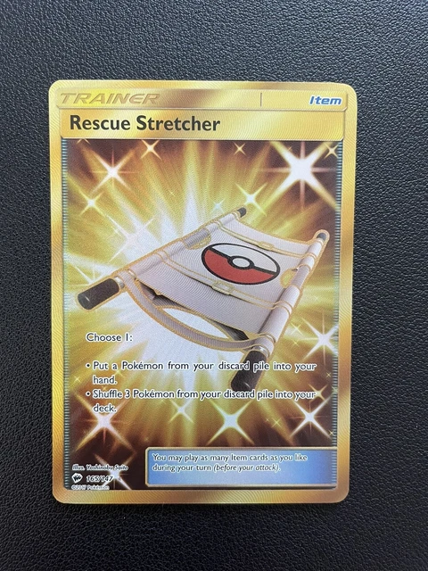 165/147 Rescue Stretcher - Burning Shadows - Gold Secret Rare - Pokemon Card TCG