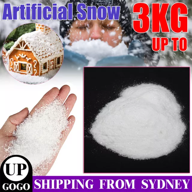 UP TO 3KG Instant Artificial Snow Powder Magic Snow Christmas Decoration Xmas AU