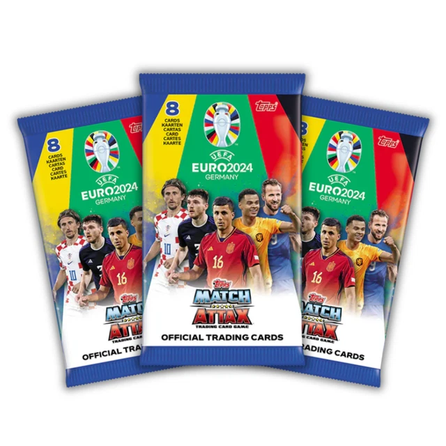 Collection Complète Autocollants Topps UEFA EURO 2024 - 21 Autocollants Joueur Étoile Dorée Signés Dusan Vlahovic