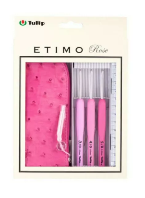 Tulip TER-001 ETIMO ROSE Hook crochet needle Set Pink