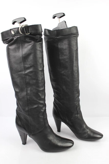 Bottes SAN MARINA Paris Cuir Noir Tige Souple T 39 TRES BON ETAT