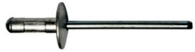 4,8 x 10,0 mm 500 pezzi rivetti ciechi alluminio/acciaio multigrip testa extra grande sigillante