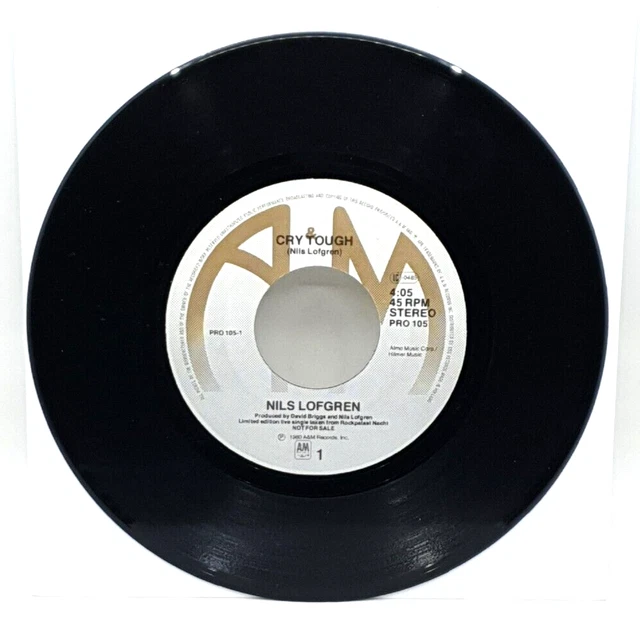 Nils Lofgren Cry Tough / Goin 'Back Record 45 RPM Promo in vinile non in vendita