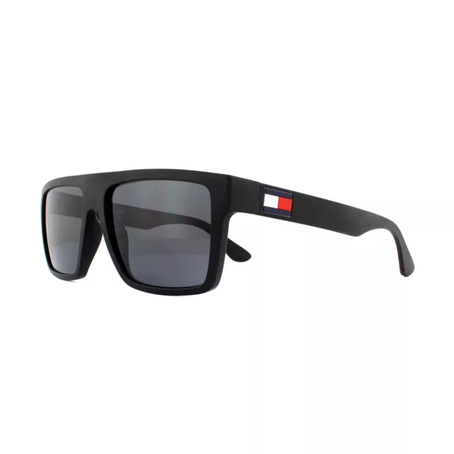 Tommy Hilfiger Lunettes de Soleil Th 1605/S 003 Infrarouge Noir Mat Gris Bleu