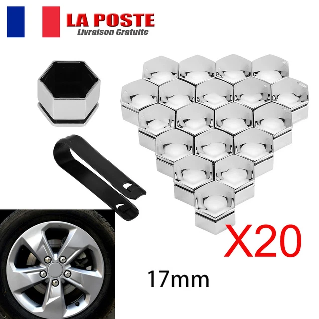 GUUZI 20pcs 17mm Couvre-Boulons De Capuchon D'écrou
