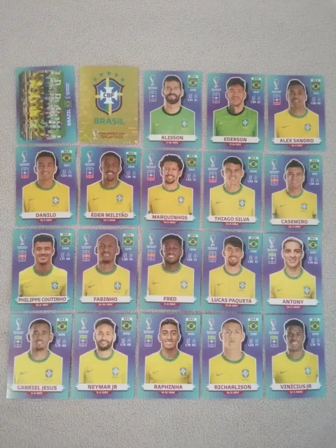 Team BRÉSIL - PANINI FOOT WORLD CUP 2022 QATAR - STICKER CARD FIGURINE VIGNETTE