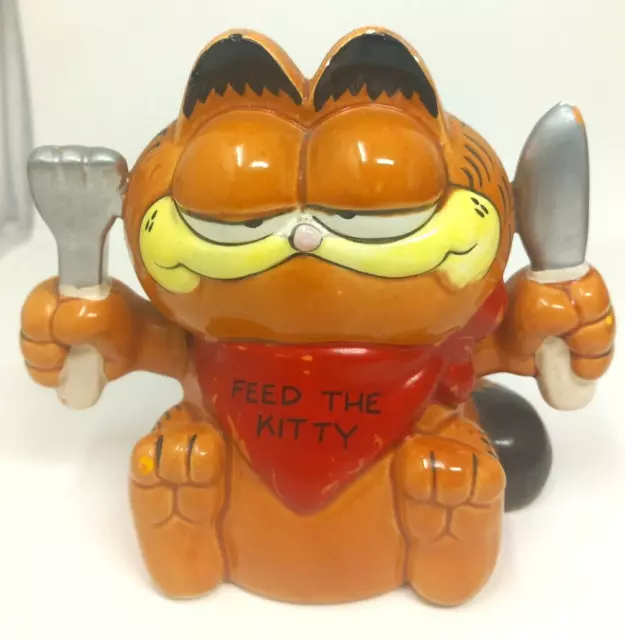 Garfield Feed The Kitty Money Bank Box - Collectable Vintage 1978, 1981