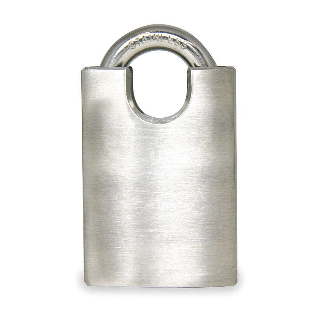 GRAINGER APPROVED 1XRV5 Keyed Padlock, in,Silver