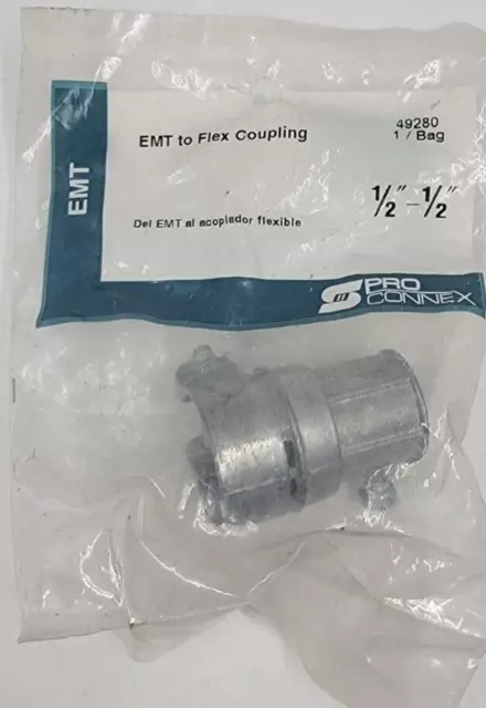 Sigma  ProConnex 1/2 in. D Die-Cast Zinc Combination Coupling For EMT/Flex 1 pk