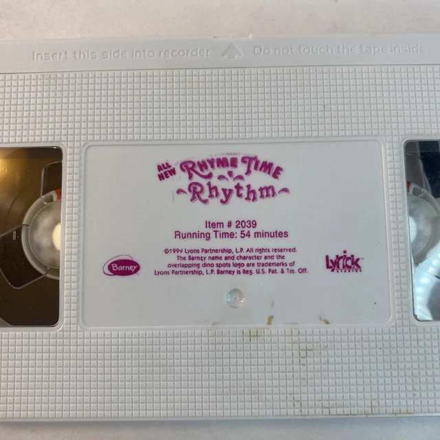 Barneys Rhyme Time Rhythm Vhs 2000 Mother Goose Baby Bop Lyrick Barneys Rhyme Time Rhythm Vhs 2000 Mother Goose Baby Bop Lyrick