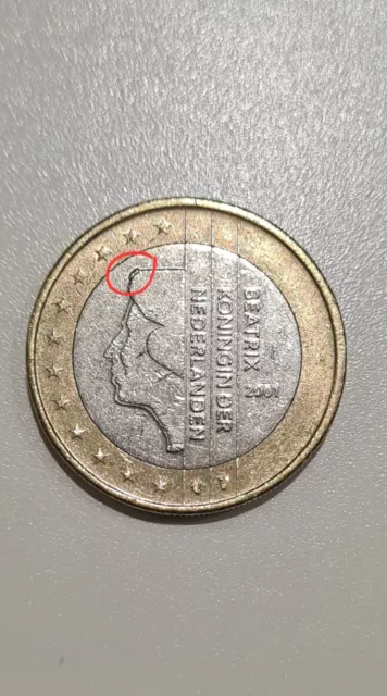 1 euro münze beatrix königin der niederlande 2001 fehlprägung