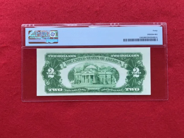 FR-1503 "KEY" 1928 B Series $2 Red Seal US Legal Tender Note *PMG 40 Extra Fine* 2