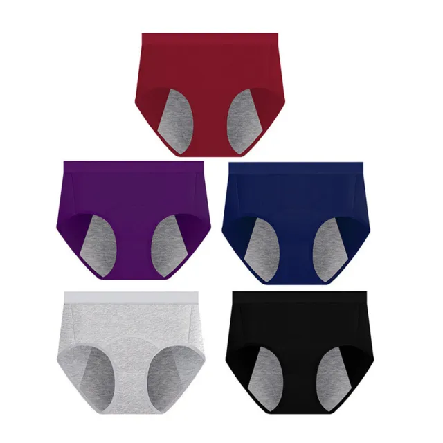 Women Mid-Waist Underwear Period Pants Leak-Proof Menstrual