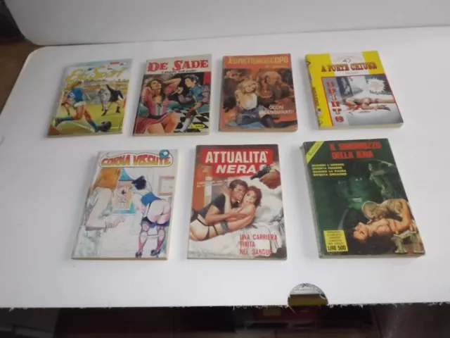 lotto 7 fumetti erotici: De Sade, Eva Sport,Vampirissimo,Corna vissute,Fumettoro