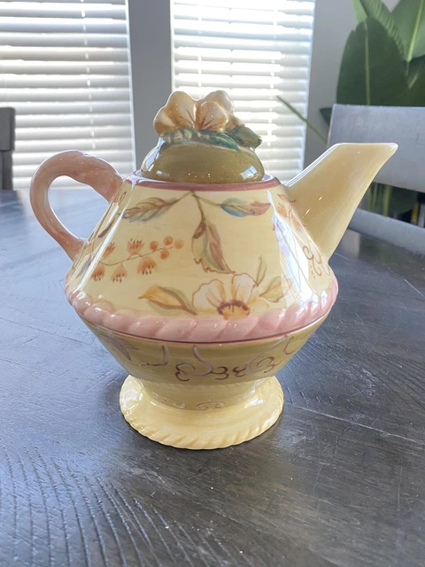 Tracy Porter Hand Painted Floral Teapot & Mug ~ Tea for One 3 Piece Set Victoria
