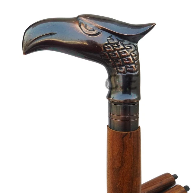 Poignée De Canne En Laiton Tête De Cygne - Design Vintage, Hauteur Réglable, Neuve