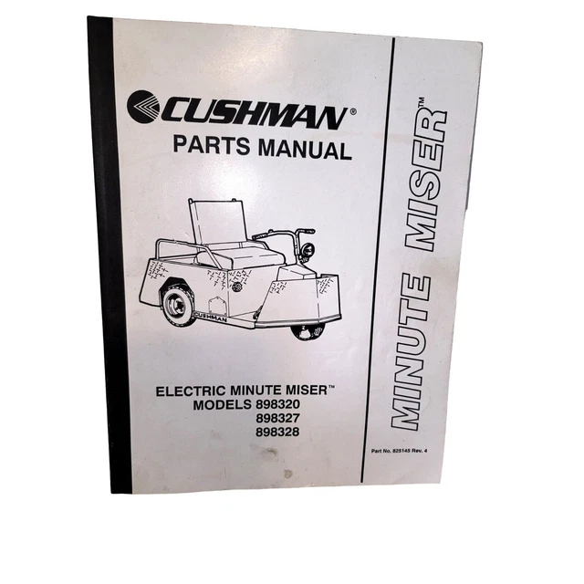CUSHMAN ELECTRIC MINUTE Miser Parts Manual Models 898320, 898327