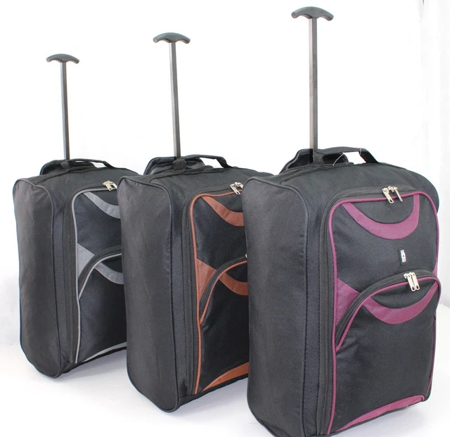 Travel Soft Sided Cabin Approved Hand Luggage Suitcase Extendable Handle Bags