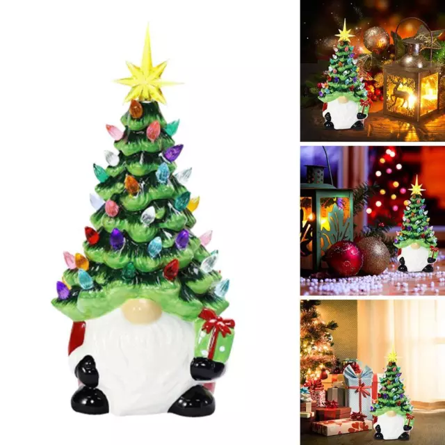 Resin Christmas Decoration Gnome Statue Dwarf Miniatures Ornaments New Tree M1O3