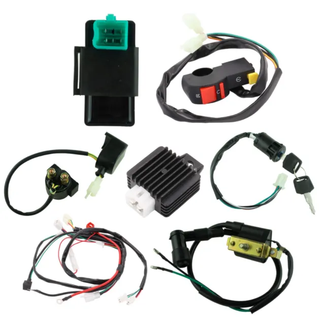 Electric Wiring Harness Set CDI Stator Kit For 50cc 70cc 90cc 110cc GO KART ATV