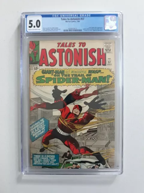 Tales to Astonish #57 CGC 5.0,  Spider-Man Marvel Comics 1964