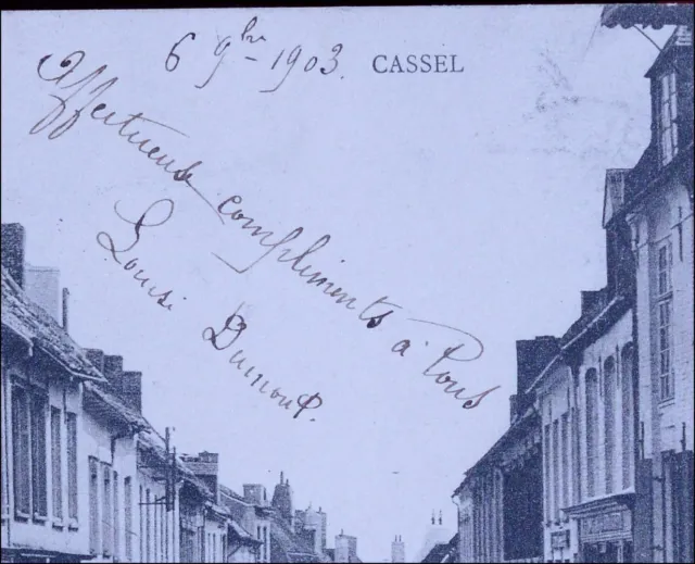Cassel 1903 Rue St-Omer Gare Rare Pas-De-Calais 62 Old Postcard Cpa