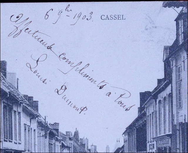 Cassel 1903 Rue St-Omer Gare Rare Pas-De-Calais 62 Carte Postale Ancienne Cpa